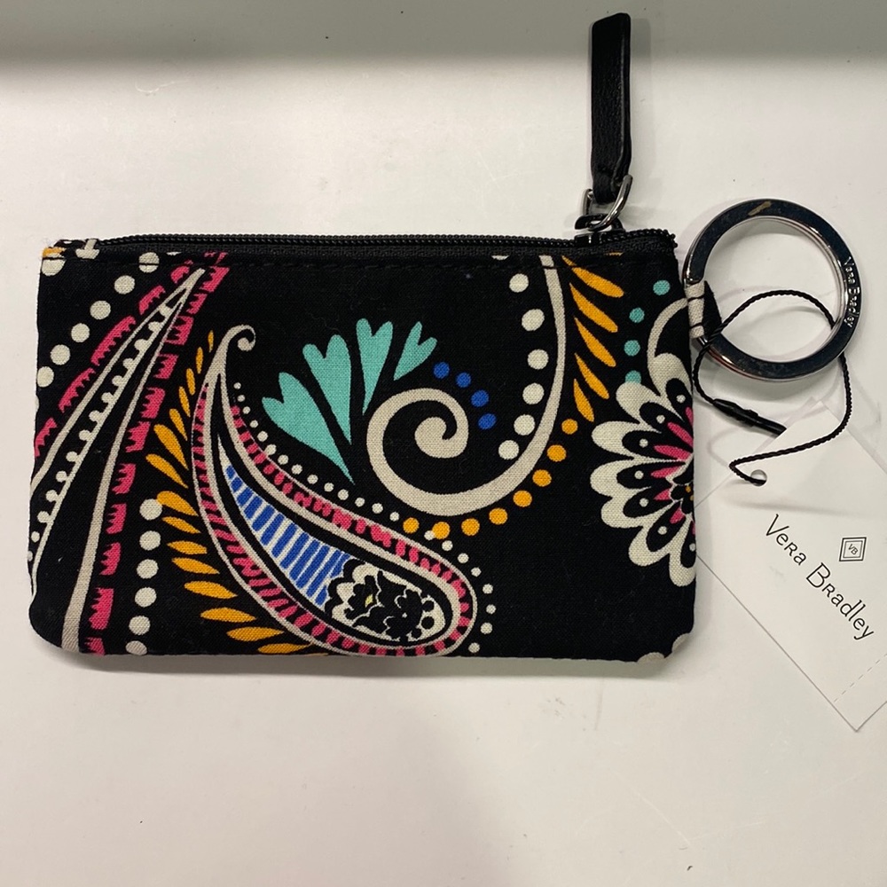 Vera Bradley zip ID case wallet Bandana Swirl